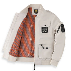 Men's Fashion Bomber Jacket Lightweight Track Windbreaker Jackets Casual Fall Spring Thin Jacket Outwear