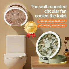 Multi-Functional Electric Fan with LED Display Wireless Portable Home Silent Ventilation Desktop & Wall Mounted Cooling Fan