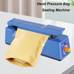 Electric Heat Sealing Machine Heat Sealer Hand Press Vacuum Food Plastic Bag Impulse Sealer Packaging Machine for Home Kitchen