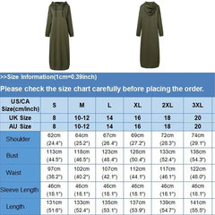 Women's Muslim Hoodie Solid Color Long Sleeve Casual Loose Dress Maxi Abaya Ghirba Dress Long Sweatshirt Vestidos Robe