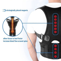 Magnetic therapy posture corrector posture corset shoulder support belt men and women braces and support belt shoulder posture