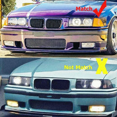 For BMW 318i 323i 325i 320i 328i  1997 1998 1999  Matte Black ABS E36 Grille Front Replacement Hood Kidney Grill