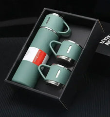 500ML Stainless Steel Vacuum Flask with Business Style Shimmering Design, Coffee Mug Thermos Bottle with Portable Carafe