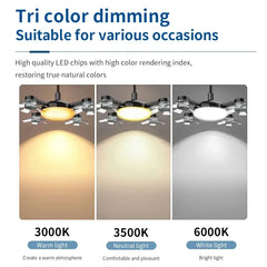 Drone Design Ceiling Fan Light with Remote Control AC85-265V Fan Lighting Bulb for Home Restaurant