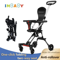 Lightweight Baby Stroller Folding Travel Carriage Cart Available Newborn Two-Way Seat High Children Four-Wheel Cart