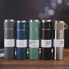 Thermos Bottle Water Insulated Stainless Steel Vacuum Bottles Gift Set Coffee Thermo Suit Portable Business Office 500ML