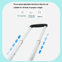 Aluminum Alloy Folding Shopping Cart Portable Lightweight Trolley Pull Rod Wheels Grocery Hauler Market Cart Home Use