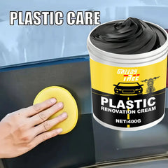 400g Heavy-Duty Car Plastic Renovator Wax - Fast-Acting Scratch Repair, Restores & Protects Car Bumpers, Interiors, Dashboard