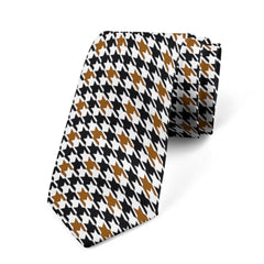 Creative 8cm Houndstooth Tie Narrow Soft Classic Tie Hand Tied Adjustable Men Necktie Unisex