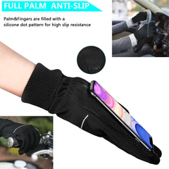 MOREOK Winter Thermal Gloves, Windproof Touch Screen Warm Gloves for Driving,Cycling,Riding,Running for Men Women