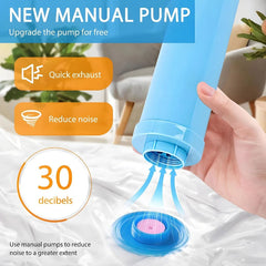Vacuum Storage Bags or Pump Vacuum Seal Bag Space Saving Bags for Comforters Clothes Pillow Bedding Blanket Storage  Organizer