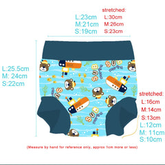Infant Children Leakproof Swimming Nappies Newborn Baby High Waist Swimming Trunks Baby Boys Girls Cartoon Printed Cloth Diaper