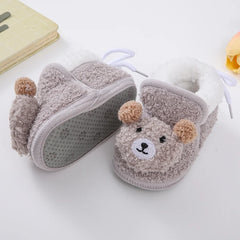 Winter Snow Baby Boots Newborn Toddler Warm Boots Winter First Walkers Baby Girls Boys Shoes Soft Sole Cute Cartoon Snow Booties