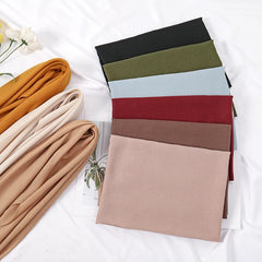 90*90cm Cotton Scarf Square Hijab Scarf Muslim Headscarf Wraps Bandana Solid Square Scarves Shawl Women Headband Handkerchief