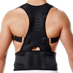 Magnetic Posture Corrector Back Straightener Shoulder Support Brace Lumbar Belt Correction Adjustable Men Women