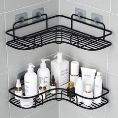 Hot 1pc Bathroom Shelf Shower Caddy Rack Bathroom Kitchen No Punching Triangle Storage Rack Shower Shelf Shampoo Storage Rack Ho