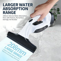 Wireless Cordless Electric Glass Cleaner White Portable Handheld Window Cleaning Kit USB Rechargeable For Home Car Cleaning