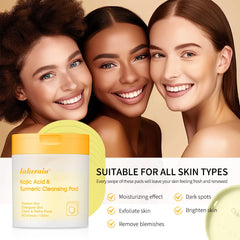 Kojic Acid And Turmeric Cleansing Pad Exfoliate Lighten Acne Scars Unclog Pores Turmeric Cleansing Pad Dark Spots With  Glycerol