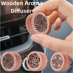 Wooden Aroma Diffuser  Car Essential Oil Diffuser Car Vent Clip Wooden Carved Aromatherapy Diffuser Car Air Freshener Auto Decor