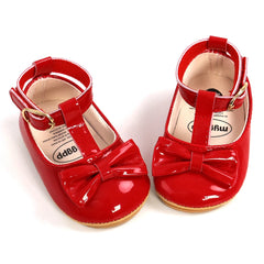 Baby Girls Mary Jane Flat Shoes With Bowknot Decor Princess Crib Shoes First Walker Shoes For Newborn Infant