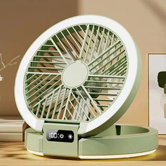 Multi-Functional Electric Fan with LED Display Wireless Portable Home Silent Ventilation Desktop & Wall Mounted Cooling Fan