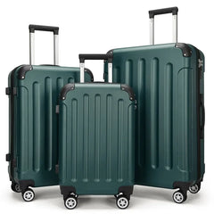 New Set of 3 Suitcases, ABS Hardside Suitcase Set, Durable Luggage Sets with 4 Quiet Wheels 28-24-20in