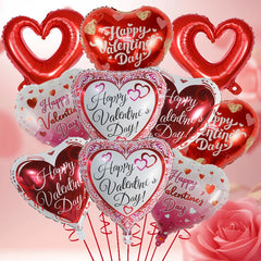 10Pcs/Set 18inch Heart Valentine's Day Foil Helium Balloons Bridal Shower Wedding Anniversary Birthday Party Decoration Globos