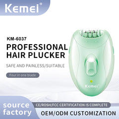 Kemei Face Body Hair Removal Lady Bikini Trimmer Shaving Machine Rechargeable Women Epilator Electric Shaver Razor KM-6037