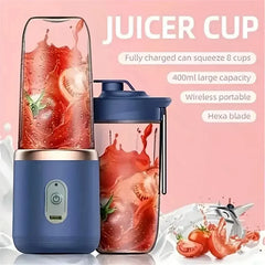 Portable Multifunction Blender Bottle Electric 6 Blades  Juice Blender Fresh Juice Smoothie Blender Ice CrushCup Food Processor
