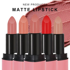 Cute Love Heart Lipstick Velvet Matte Nude Lipstick Pink Red Waterproof Lasting Lipsticks Stain Lip Balm Set Lip Tint Makeup