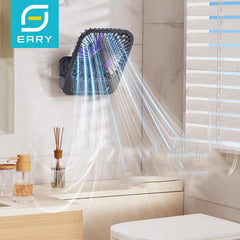 Eary Toilet Powerful Wall Fan Usb Rechargeable With 1200mAh 3 Speed Wind Magnetic Cooling Fan Portable Household Ventilation Fan
