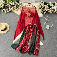 Sexy Perspective Women's Sexy Cosplay Costumes Asian RolePlay Suit 4 Pieces Chinese Midi Lingerie Geisha Kimono Hanfu Dress