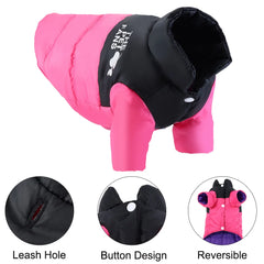Winter Warm Dog Clothes For Small Medium Dogs Cats Windproof Reversible Puppy Jacket Coat Chihuahua Yorkshire Pug Pet Clothing