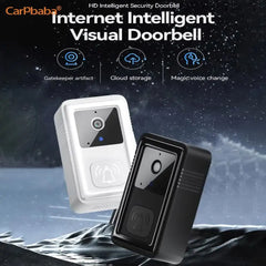 Smart Doorbell Camera Visual Security Doorbell Audio Video Intercom With Camera Wireless Self-Adhesive Night Vision App Control