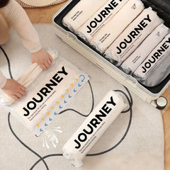2pcs Hand-Rolled Travel Vacuum Storage Bags – No Pump Needed, Space-Saving Travel Bags for Camping, Picnics and Road Trips