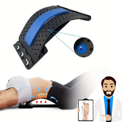 3-Level Back Stretcher and Cracker for Adults - Relieves Back Pain and Improves Posture - Made of High-Index Plastic, Uncharged,