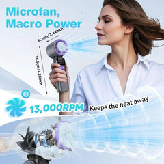 Portable Handheld Turbo Fan, 199 Gear Wind Rechargeable Handheld Fan, Semiconductor refrigeration Air Turbo Cooling Fan
