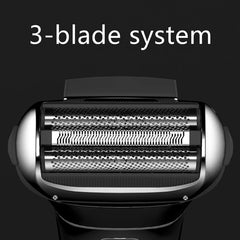 Kemei Washable Wet & Dry Electric Shaver For Men Face Beard Electric Razor Rechargeable Head Bald 3-Blade Shaving Machine System