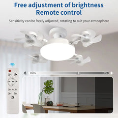 Drone Design Ceiling Fan Light with Remote Control AC85-265V Fan Lighting Bulb for Home Restaurant