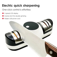 Xiaomi Kitchen Electric Knife Sharpener USB Rechargeable Double Head Sharpener For Scissor Kitchen Cutter Professional Sharpenin