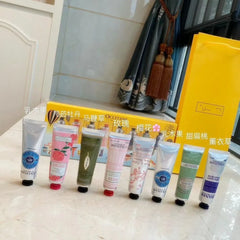 New Hand Cream Eight-Piece Set Gift Box Shea Sakura Rose Hand Cream Hand Nourishing and Anti-Drying Hand Cream Set Hand Cream