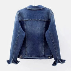 Ladies Denim Jacket 2025 Spring Autumn Fashion Long-Sleeve Women  Cowboy Outerwear Elegant Single-Breasted Female Jeans Coat