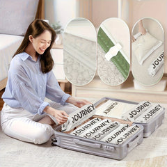 2pcs Hand-Rolled Travel Vacuum Storage Bags – No Pump Needed, Space-Saving Travel Bags for Camping, Picnics and Road Trips