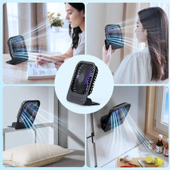 Eary Toilet Powerful Wall Fan Usb Rechargeable With 1200mAh 3 Speed Wind Magnetic Cooling Fan Portable Household Ventilation Fan