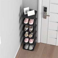 Folding Shoe Rack Entrance Hallway Narrow Shoe Cabinet Home Door Strong Racks Large Capacity Multi-Functional Shoes Storage Rack