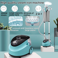 Adjustable 3-layer steam hanging ironing machine, flat ironing/hanging ironing, large capacity water tank, fast wrinkle removal