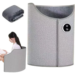 Silent Foldable Leg Warmer Pro Flame-Retardant Under Desk Electric Foot Heater with Thermostat Auto Shut Off Timer for Office