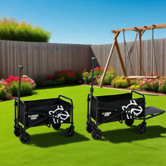 Outdoor camping mini cart, camping fashion item with simple design, anti pulley and adjustable pull rod, lightweight folding