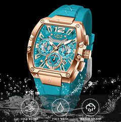 LIGE Original Brand Fashion Mens Watches Sport Military Chronograph Calendar Silicone Strap Quartz Wristwatch Relogio Masculino