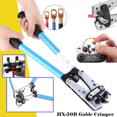 Heavy Duty Battery Cable Crimping Tool Wire Lug Crimper Terminal Copper Lugs Kit for Battery Wire Ring Terminals